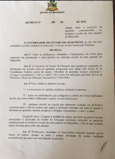 Flávio Dino edita decreto garantindo escolas com liberdade e sem censura no Maranhão