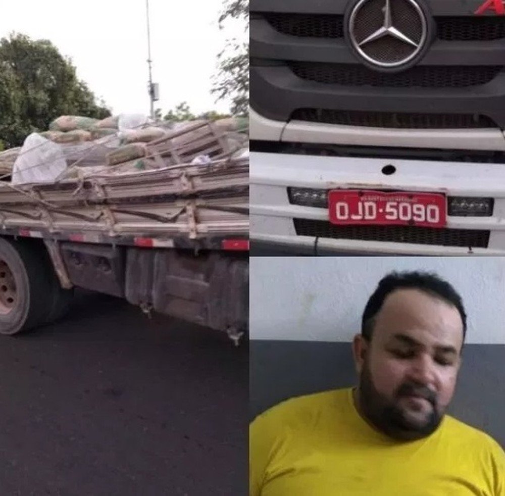 Polícia recupera caminhão roubado carregado de cimento no Maranhão