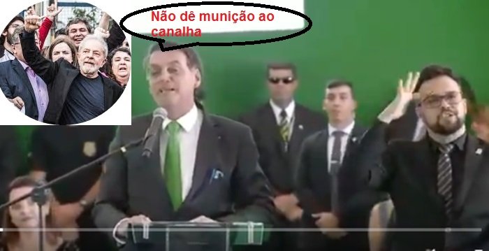 “LIVRE MAS CARREGADO DE CULPA” Mensagem de Jair Bolsonaro,  logo após a  saída de Lula da Prisão