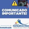 Comunicado da prefeitura municipal de Gonçalves Dias