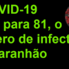 Covid-19, sobe para 81 o número de infectados no Maranhão