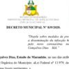 Gonçalves Dias – MA, novo decreto, novas medidas para a proteção do nosso povo