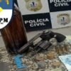 DOM PEDRO – POLICIA MILITAR PRENDE TRAFICANTE COM ARMA DE FOGO