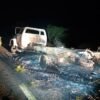 Caminhão incendiado é abandonado na BR-402, em Barreirinhas
