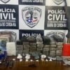 POLÍCIAS CIVIL E MILITAR PRENDEM EM BARRA DO CORDA, TRAFICANTE COM 30 KG DE MACONHA, HAXIXE, COCAÍNA E ARMAS