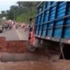 MA 112, cartada pelas fortes chuvas deixa trânsito parado