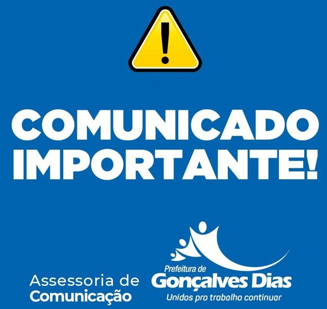 “Prefeitura de Gonçalves Dias”  comunicado