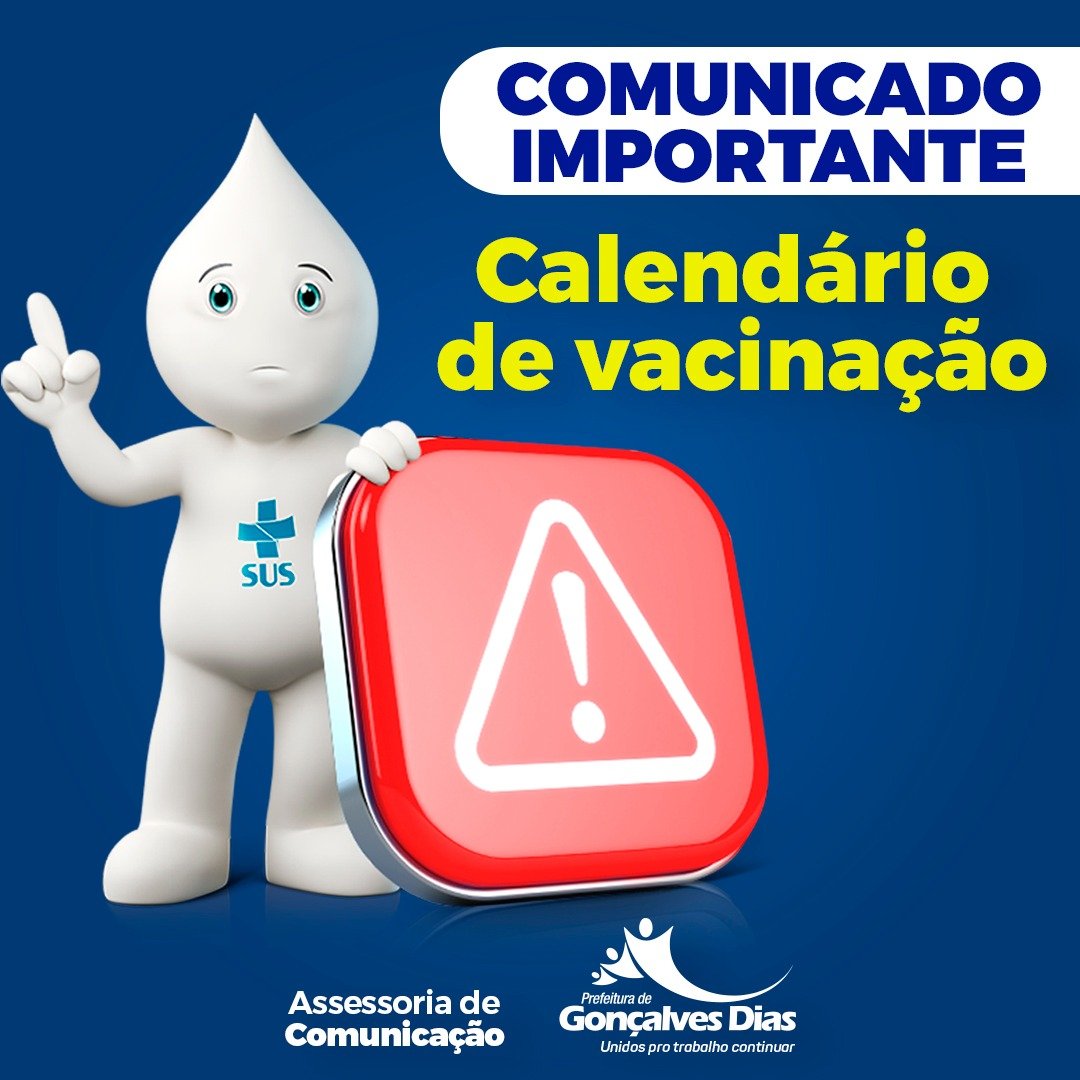 Calendário de vacinação em GD nesta Segunda-feira 03 de maio