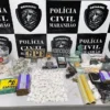 Dois individuos são presos com cocaína, maconha e crack em Timaon