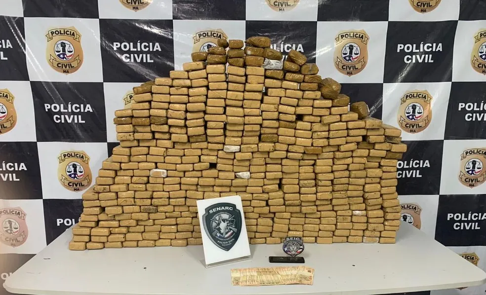 Polícia Civil apreende 300 tabletes de maconha em São José de Ribamar