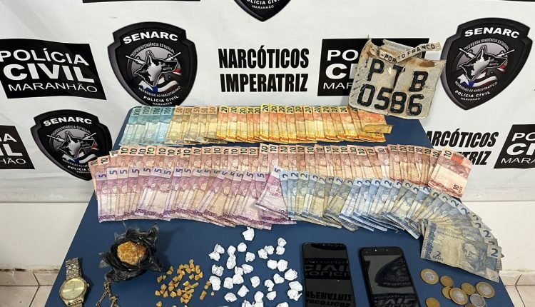EM IMPERATRIZ, CASAL É PRESO EM FLAGRANTE PELA POLÍCIA CIVIL POR TRÁFICO DE DROGAS