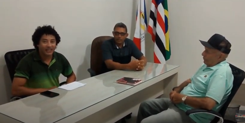 Valmir Araujo entrevistando o locutor mais velho de Gonçalves Dias MA, Sebastião Galera