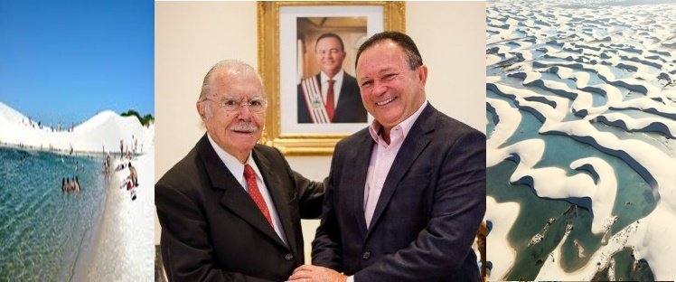 Brandão recebe apoio do ex-presidente José Sarney para tornar os Lençóis Maranhenses Patrimônio da Humanidade
