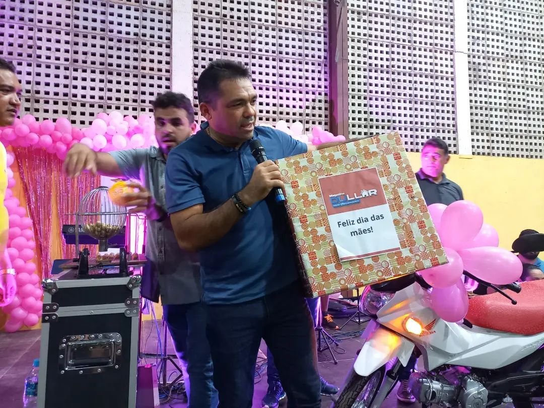 Prefeito Toinho Patioba realiza grande festa em comemoração ao dia das mâes em Gonçalves Dias e sorteia uma Moto Pop