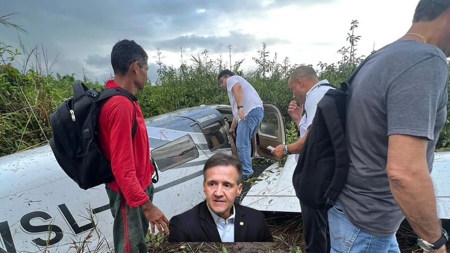 Avião com deputado Aluísio Mendes derrapa em decolagem e sai da pista