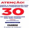 FAMEM acompanha paralisação de prefeitos e prefeitas do Maranhão no movimento “Chega! Sem FPM não dá”, mantendo serviços essenciais em operação