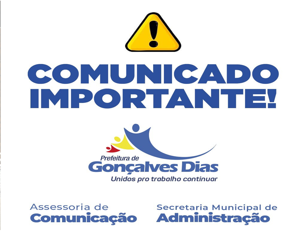 Prefeitura municipal de Gonçalves Dias, ponto facultativo no dia 03 de novembro