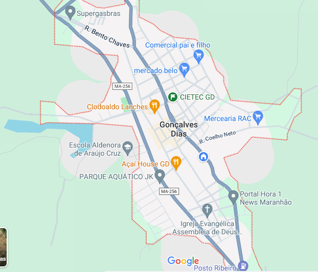 Mapa de Gonçalves Dias MA