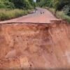 Chuva abre cratera na BR 222, entre Açailândia e Bom Jesus das Selvas