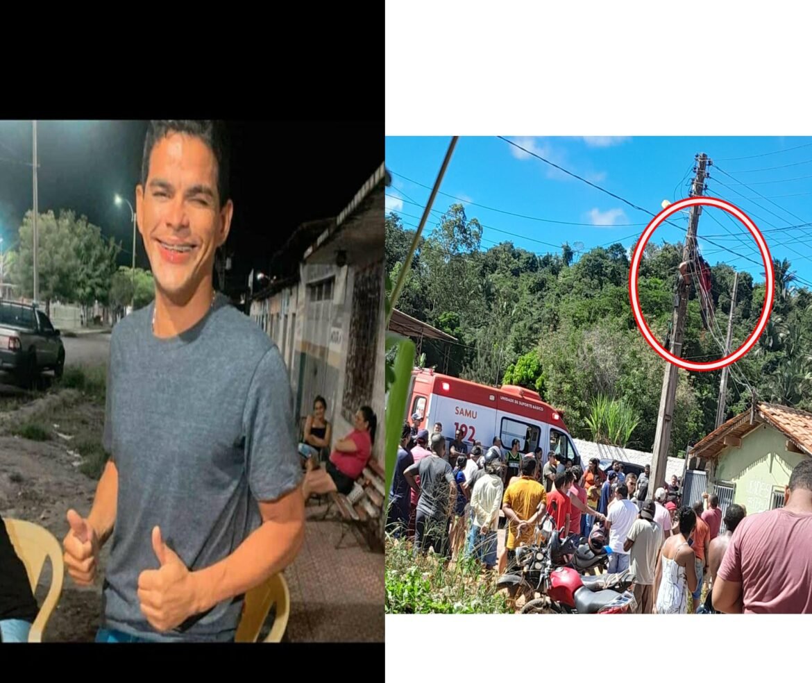 Eletricista é eletrocutado e morto encima de poste em Dom Pedro Maranhão