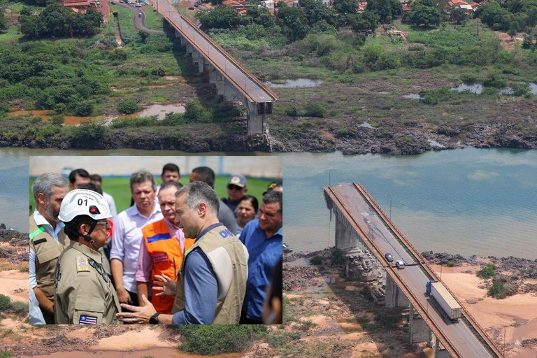 Renan Filho assume compromisso com reconstrução de ponte entre Maranhão e Tocantins e anuncia sindicância para apurar responsáveis