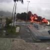 Avião com 5 pessoas em Ubatuba para na praia após ultrapassar pista do aeroporto e explode