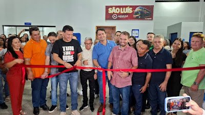 Prefeito Fernando Pessoa e vice-governador Felipe Camarão inauguram terminal rodoviário em Tuntum