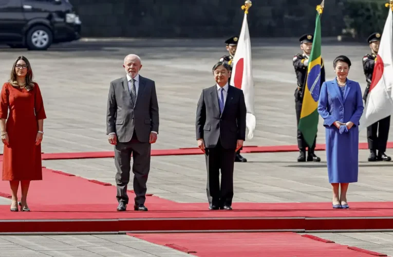Lula e Janja são recebidos por casal imperial do Japão