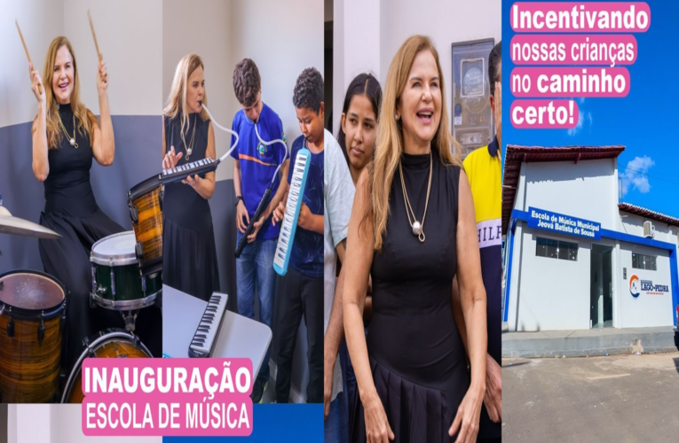 Prefeita Maura Jorge entrega escola de música em Lago da Pedra