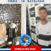 Em Gonçalves Dias, Polícia Militar faz grande apreenção de entorpecentes e prende suspçeitos