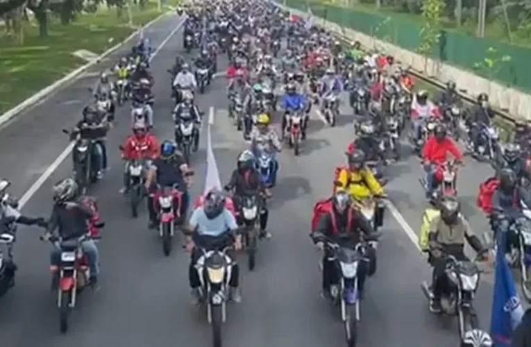 Motofretistas fazem ato contra “pejotização” no Dia do Trabalhador em SP