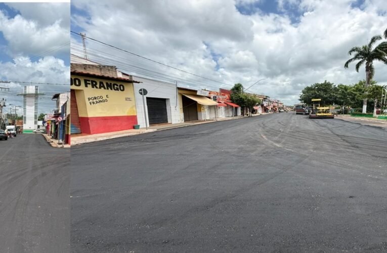 A prefeitura de Gonçalves Dias continua com o asfaltamento nas ruas da cidade