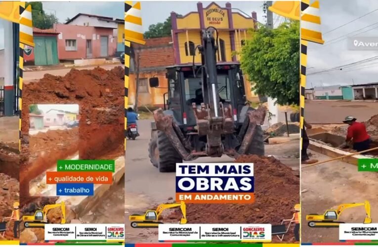 A Prefeitura de Gonçalves Dias continua com o serviço de drenagem nas ruas da cidade